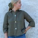 OWN By Basics - 12040 lab coat blouse - capers