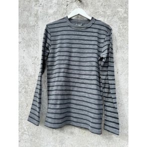 By Basics - 4030 shirt l/s w/collar pannel - til herrer - steel grey mel/asphalt