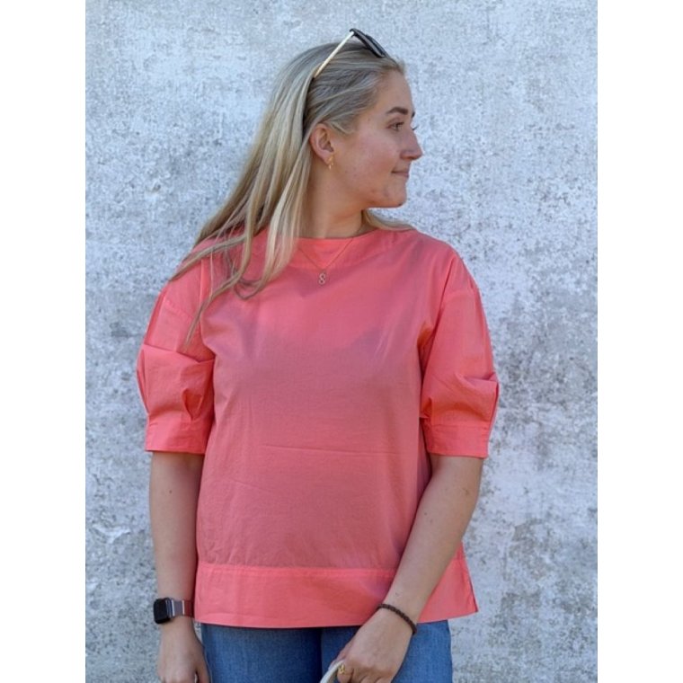 OWN By Basics - 13036 blouse w. sleeve details � s - soft coral