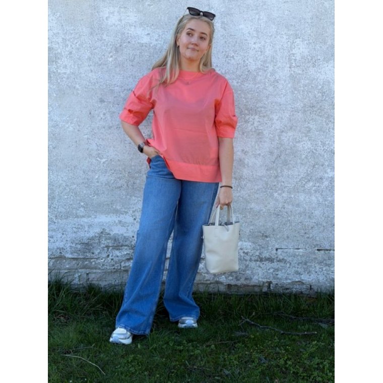 OWN By Basics - 13036 blouse w. sleeve details � s - soft coral