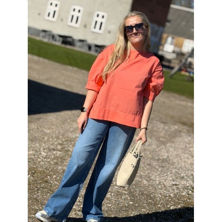 OWN By Basics - 13036 blouse w. sleeve details � s - soft coral