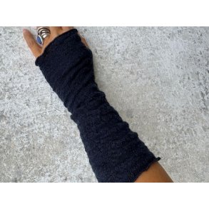 By Basics - 1504 Bubble Wool wrist warmer - midnight blue melange