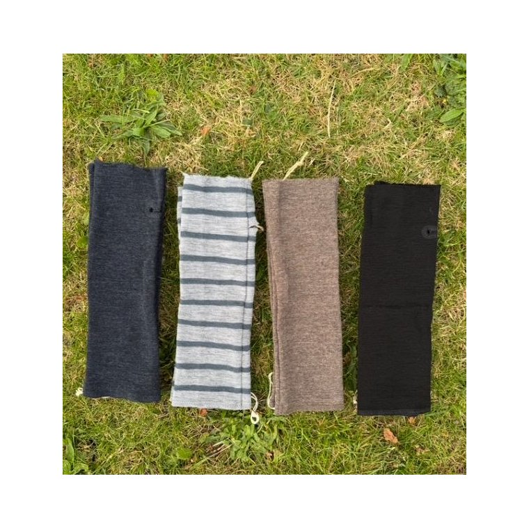 By Basics - 1014 wrist warmer - steel grey mel/asphalt