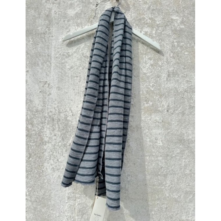 By Basics - 1024 scarf-one layer - steel grey mel/asphalt