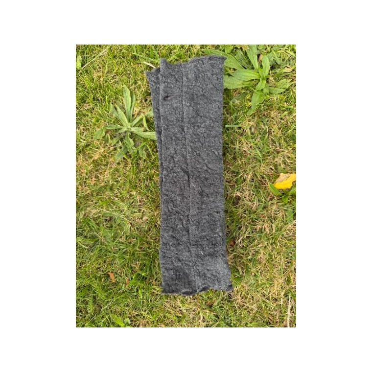 By Basics - 1504 Bubble Wool wrist warmer - anthrasite melange