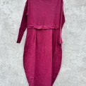 By Basics - 7045 dress long pleats & high neck - camelia melange