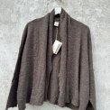 By Basics - 8503 Bubble Wool cardigan short - earth melange