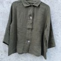 OWN By Basics - 12040 lab coat blouse - capers