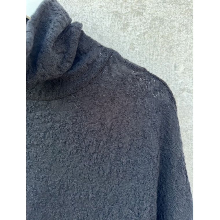 By Basics - 7501 dress wide roll neck - Black