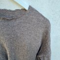 By Basics - 4504 Bubble Wool shirt wide r-neck ls - earth melange