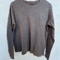 By Basics - 4504 Bubble Wool shirt wide r-neck ls - earth melange