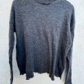 By Basics - 4504 Bubble Wool shirt wide r-neck ls - anthrasite melange