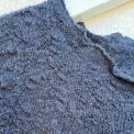 By Basics - 4504 Bubble Wool shirt wide r-neck ls - midnight blue melange