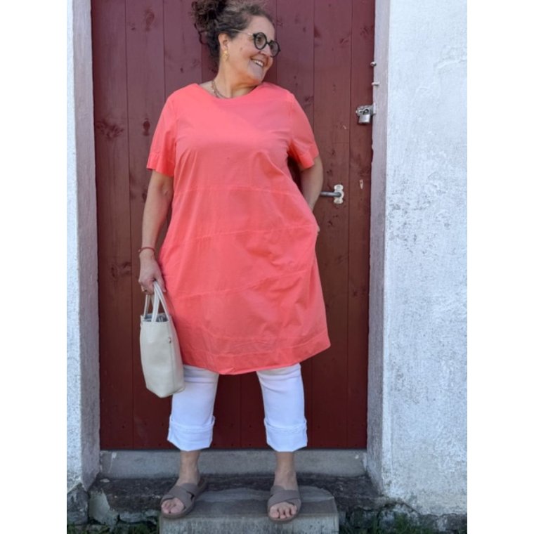 OWN By Basics - 13000 - dress w/ cuttings s/s - soft coral