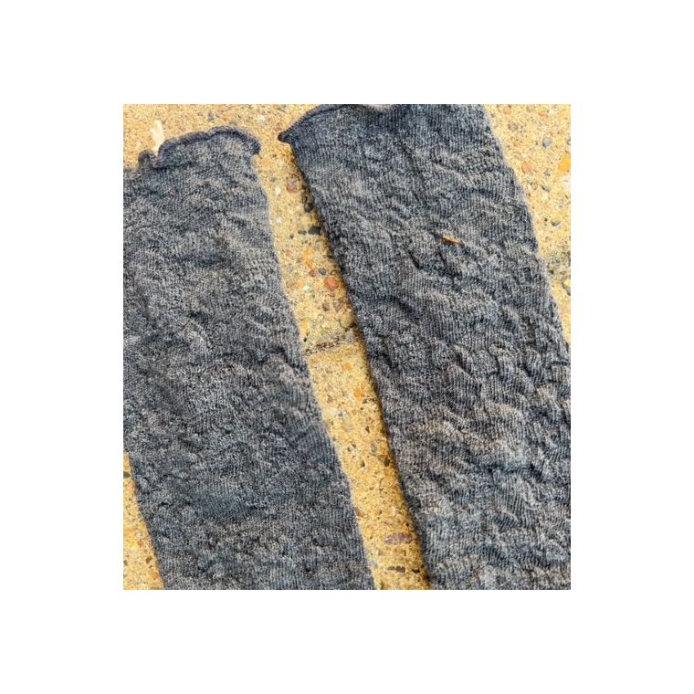 By Basics - 1504 Bubble Wool wrist warmer - anthrasite melange