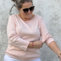 By Basics - 4320 shirt boat neck 3/4 s - rose melange