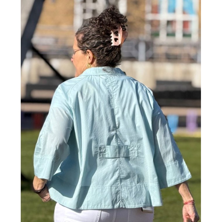 OWN By Basics - 13038 lab  coat blouse - pale artic