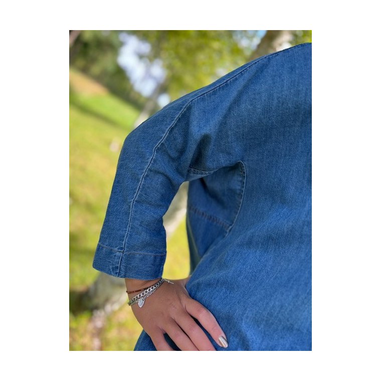 FRAU - Seoul denim skjorte - Clear blue denim