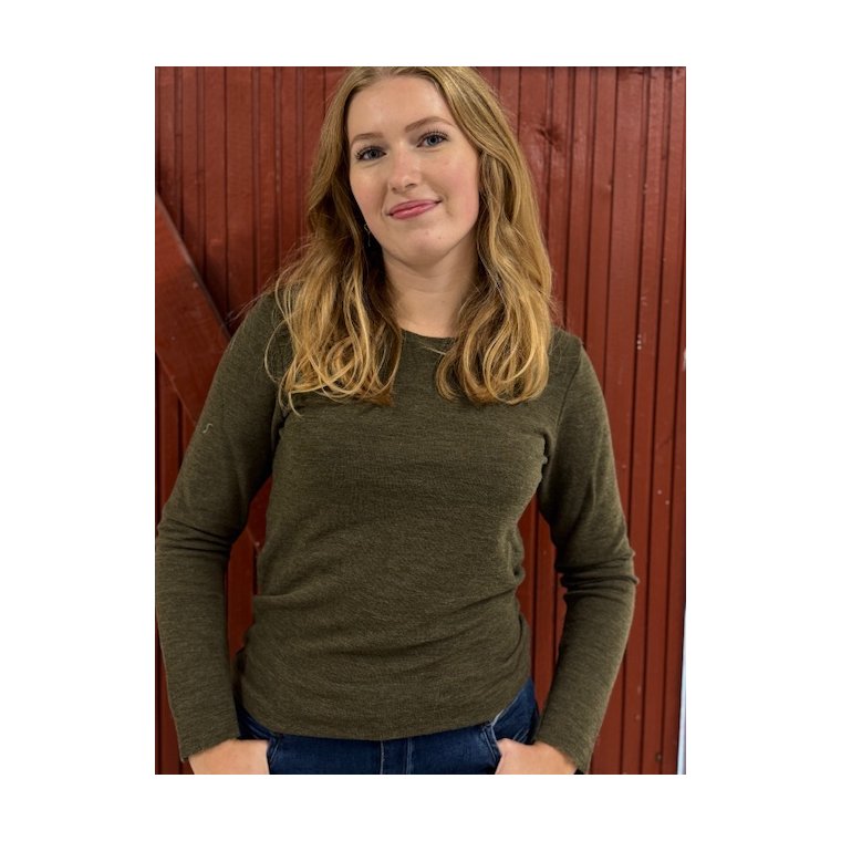 By Basics - 4002 Shirt R-Neck L/S - capers melange