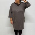By Basics - 14005 sweat dress w/collar 3/4 s- earth melange