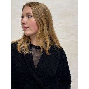 By Basics - 8503 Bubble Wool cardigan short - black