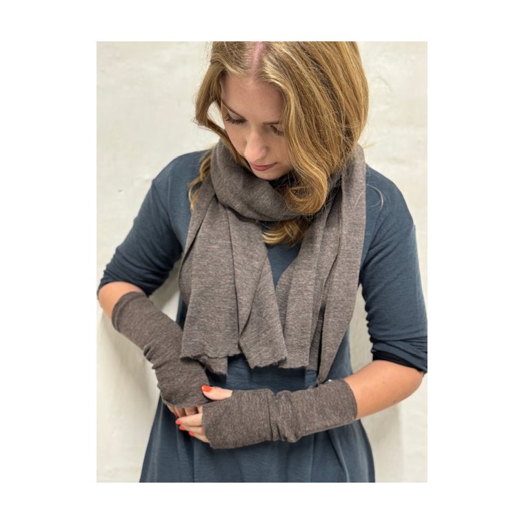 By Basics - 1014 wrist warmer - earth melange