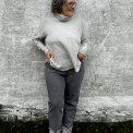 By Basics - 4501 Bubble Wool shirt wide w/large rollneck - dawn grey melange