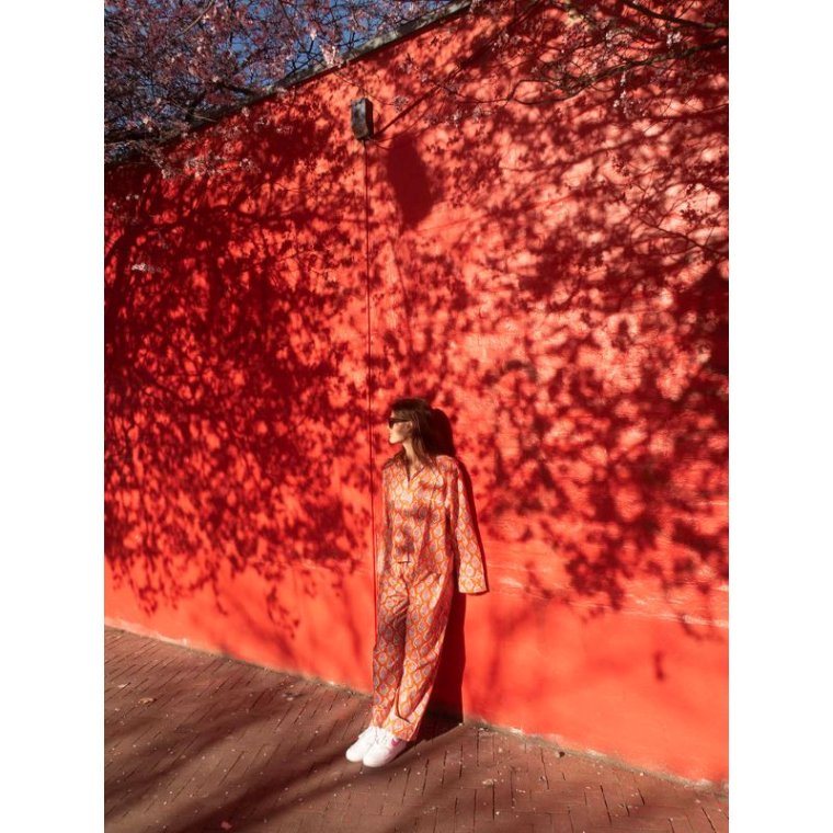 Craft Sisters - Classic Pyjamas Blockprint - mandarin