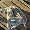 LULU�S LOVE - Cashmere small  striped scarf - lt. blue/nature
