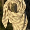 LULU�S LOVE - Cashmere small  striped scarf - nature/beige