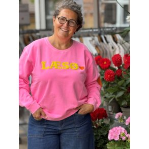 LULU�S LOVE - L�s� sweatshirt heart - Neon pink vintage