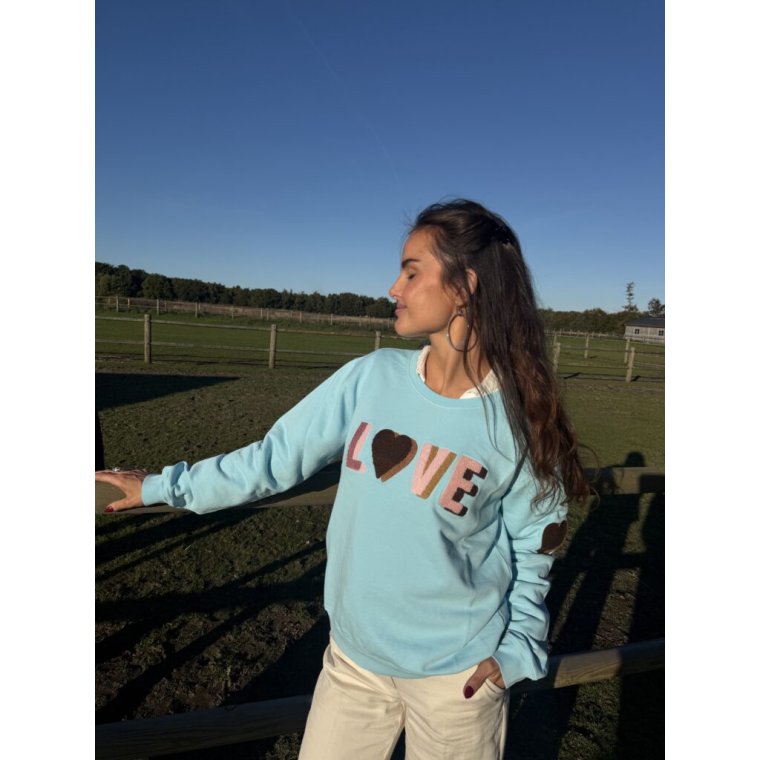 LULU�S LOVE - Love sweatshirt multi double - Cool Blue