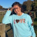 LULU�S LOVE - Love sweatshirt multi double - Cool Blue
