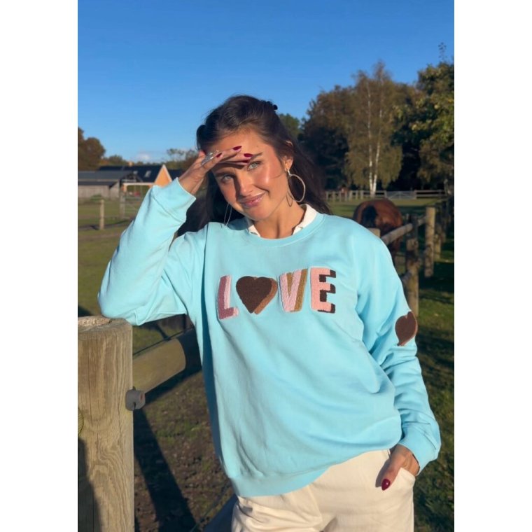 LULU�S LOVE - Love sweatshirt multi double - Cool Blue