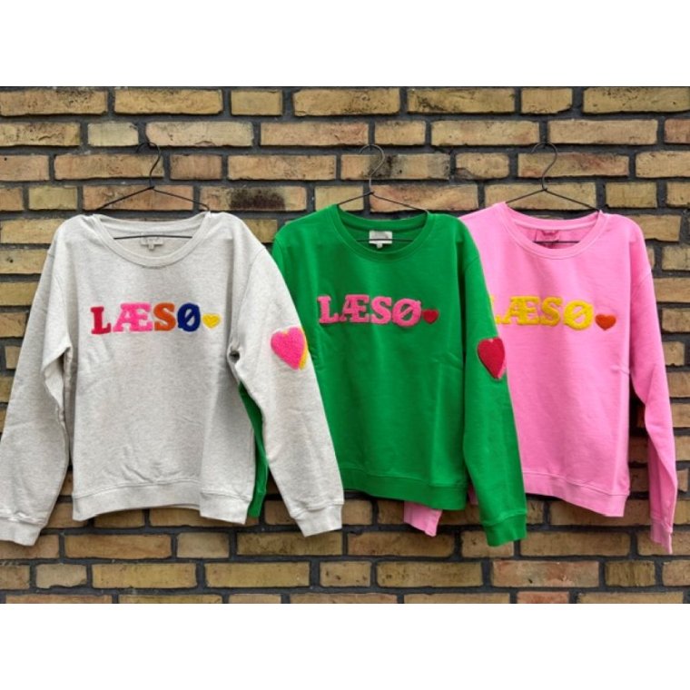 L�s� sweatshirt heart - Grey melange/multi