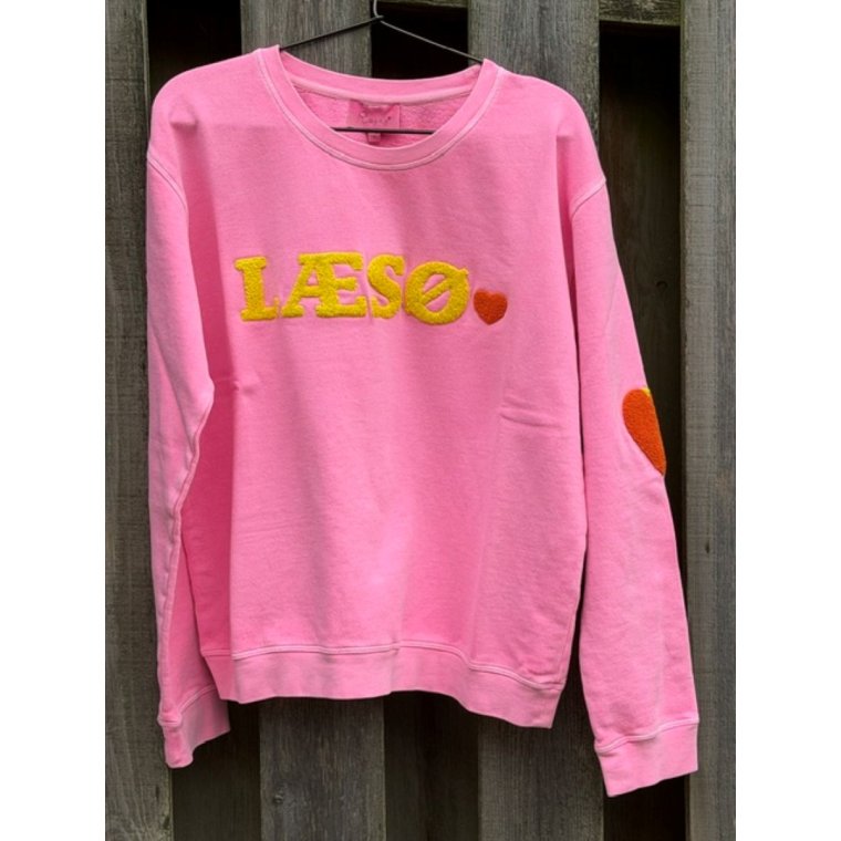 LULU�S LOVE - L�s� sweatshirt heart - Neon pink vintage
