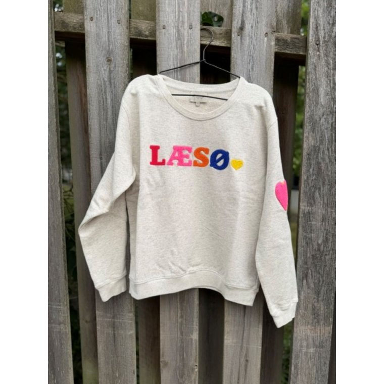 L�s� sweatshirt heart - Grey melange/multi