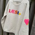 L�s� sweatshirt heart - Grey melange/multi