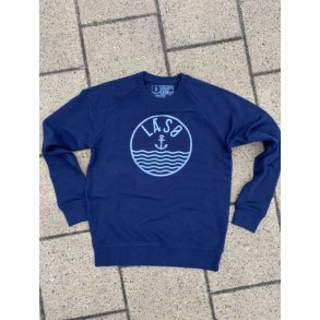 Unisex Sweat m/ Ls i rundt motiv - navy