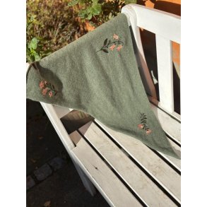 LULU�S LOVE - Cashmere small scarf flower - green