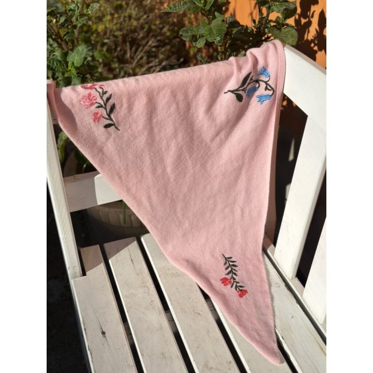 LULU�S LOVE - Cashmere small scarf flower - rose