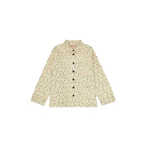 HABIBA - LITTLE BOW QUILTED JACKET - VANILLA