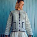 HABIBA - MIO QUILTED CHINA JACKET - SAPPHIRE