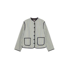 HABIBA - MIO QUILTED CHINA JACKET - SAPPHIRE