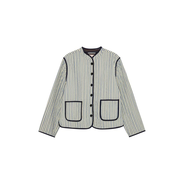 HABIBA - MIO QUILTED CHINA JACKET - SAPPHIRE