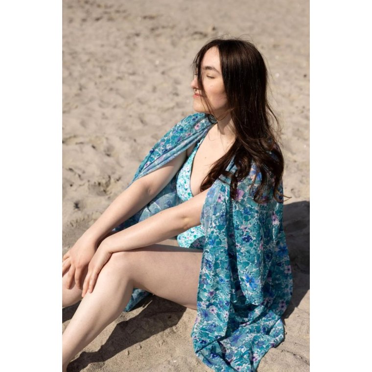 All By Voss - Lucia Kimono - Botanical pansy