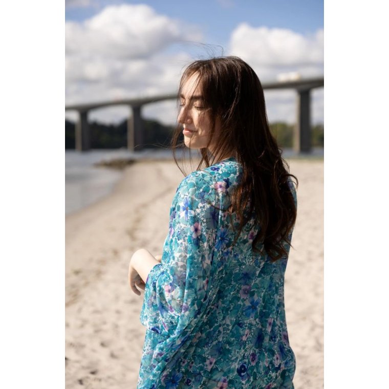 All By Voss - Lucia Kimono - Botanical pansy