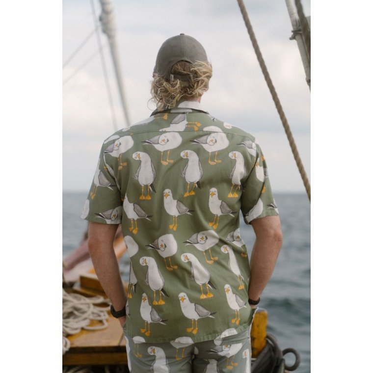 LAKOR - Flipping The Bird Short Sleeve Shirt - Sea Spray