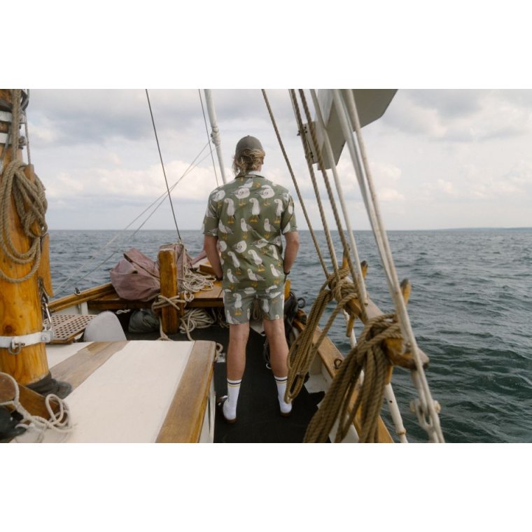 LAKOR - Flipping The Bird Short Sleeve Shirt - Sea Spray