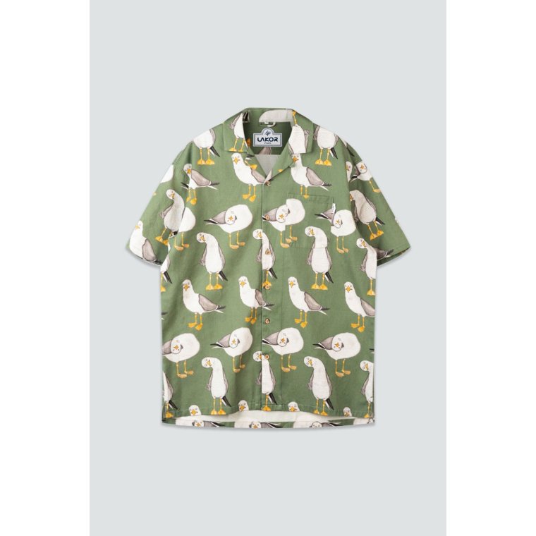 LAKOR - Flipping The Bird Short Sleeve Shirt - Sea Spray